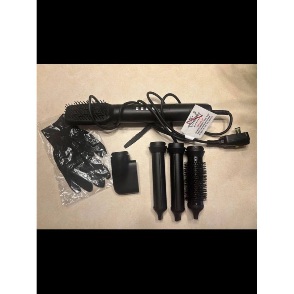 Multi-Styler Black Hair Dryer with 5 Attachments and Glove- NEW